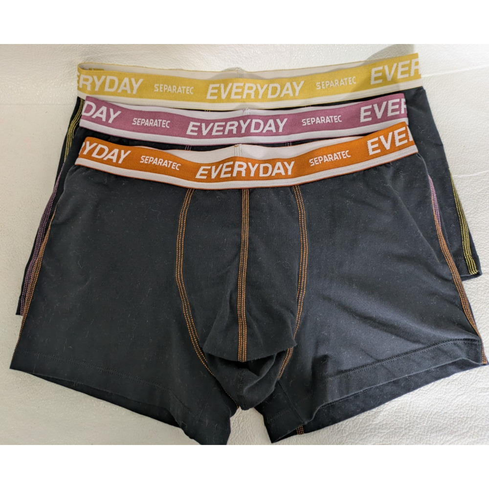 Separatec Men's 3 Pk Dual Pouch Underwear Large Black Cotton Briefs